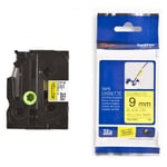 Afbeelding van Brother TZe-FX621 flexi ID tape zwart op geel 9mm x 8m (origineel) | BROTZEFX621