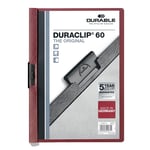 Afbeelding van Durable 220931 Duraclip klemmap | A4 | donkerrood | tot 60 pagina’s | DUR220931