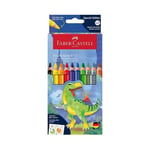 Afbeelding van Faber-Castell Jumbo Grip Dino kleurpotlood | met stickers | 10 stuks | FABFC-110922