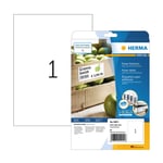 Afbeelding van Herma Power 10911 etiketten | extra sterk | 210 x 297 mm | wit | 25 etiketten | HER10911