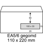 Afbeelding van Raadhuis dienstenvelop | gegomd | EA5/6 | venster rechts | 110 mm x 220 mm | 500 stuks | RAARD-202030
