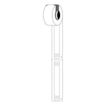 Afbeelding van Brady M6-10x75-7598-WT polyurethaan tags wit | 10 mm x 75 mm (origineel) | BRAM6-10X75-7598-WT