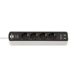 Afbeelding van Brennenstuhl 1153240026 stekkerdoos | 4 stopcontacten | 2 USB-poorten | met schakelaar | 1.5 meter | zwart | BRE1153240026