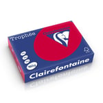 Afbeelding van Clairefontaine papier | kersenrood | A4 | 160 gr. | 250 vel | CLA1016PC