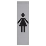 Afbeelding van Posta Picto 00039080 bordje vrouw | kunststof | zilver | POS00039080