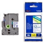 Afbeelding van Brother TZe-133 tape blauw op transparant 12mm x 8m (origineel) | BROTZE133
