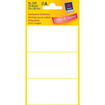 Afbeelding van Avery Zweckform 3081 multifunctionele etiketten | wit | 76 mm x 39 mm | 18 etiketten | AVE3081