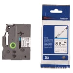 Afbeelding van Brother HSe-221 krimpkous tape zwart op wit 9mm x 1,5m (origineel) | BROHSE221