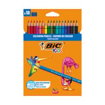 Afbeelding van BIC Kids Tropicolors kleurpotloden | in etui | 18 stuks | BIC9375173