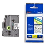 Afbeelding van Brother TZe-121 tape zwart op transparant 9mm x 8m (origineel) | BROTZe-121