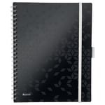 Afbeelding van Leitz 46440095 WOW be mobile book | A4 | polypropyleen | zwart | gelinieerd | 80gr. | 80 vel | LEI46440095