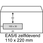 Afbeelding van Raadhuis dienstenvelop | zelfklevend | EA5/6 | venster links | 110mm x 220mm | 500 stuks | RAARD-202520