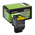 Afbeelding van Lexmark 80C2SY0 nr. 802SY toner cartridge geel (origineel) | LEX80C2SY0