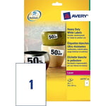 Afbeelding van Avery Zweckform L4775-20 weerbestendige etiketten | 210 mm x 297 mm | 20 etiketten | AVEL4775-20