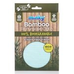 Afbeelding van Minky Bamboe Multifunctionele Bio schoonmaakdoek | afbreekbaar | lichtblauw | MIN00020