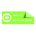 Afbeelding van Brother TZe-MQG35 tape wit op lime groen 12mm x 5m (huismerk) | STTZe-MQG35