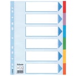 Afbeelding van Esselte 100192 A4 tabbladen | gekleurd karton | 6 tabs | 11-gaats | ESS100192