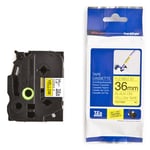Afbeelding van Brother TZe-FX661 flexi ID tape zwart op geel 36mm x 8m (origineel) | BROTZe-FX661