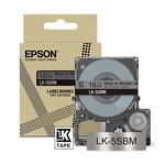 Afbeelding van Epson LK-5SBM tape zwart op metallic zilver 18 mm (origineel) | EPSC53S672094