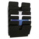 Afbeelding van Durable 1700014061 Flexiplus wandfolderhouder | A4 | zwart | 6 vakken | DUR1700014061