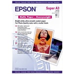Afbeelding van Epson S041264 heavy weight fotopapier | mat | A3+ | 167 gr. | 50 vel | EPSC13S041264
