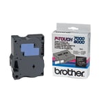 Afbeelding van Brother TX-345 tape wit op zwart 18mm x 15m (origineel) | BROTX345