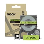 Afbeelding van Epson LK-5GBJ matte tape zwart op groen 18 mm (origineel) | EPSC53S672078