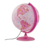 Afbeelding van Atmosphere wereldbol met verlichting | roze | met illustraties | 30 cm | ATNR-0331IMIM-NL