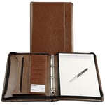 Afbeelding van Brepols 385533060300 Palermo schrijfmap | kunstleder | gelinieerd | bruin | BRE3.855.3306.03.0.0