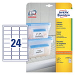 Afbeelding van Avery Zweckform L7970-25 diepvriesetiketten | 63,5 mm x 33,9 mm | 600 etiketten | AVEL7970-25
