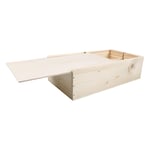 Afbeelding van Schuifkist met deksel | 2 flessen | hout | 360 x 196 x 96 mm | 5 stuks | PAA479119