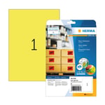 Afbeelding van Herma 5148 universele etiketten | A4 | 210 x 297 mm | neon geel | 20 etiketten | HER5148