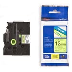 Afbeelding van Brother TZe-C31 tape zwart op fluorescerend geel 12mm x 5m (origineel) | BROTZEC31