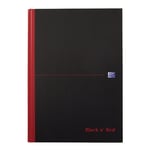 Afbeelding van Oxford 400047607 Black ’n Red gebonden boek | A4 | geruit | 90gr. | 96 vel | OXF400047607