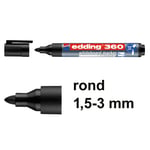 Afbeelding van Edding 360 whiteboard marker | zwart | ronde punt | 1,5 - 3 mm | EDD4-360001