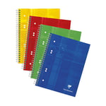 Afbeelding van Clairefontaine collgeblok assorti | A5+ | gelinieerd | 90gr. | 80 vel | 5 stuks | CLA8576C