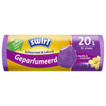 Afbeelding van Swirl vuilniszakken met trekband | voor pedaalemmers | geparfumeerd | 20 liter | 12 stuks | SWI00098