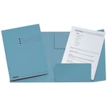 Afbeelding van Esselte 3-klepsmap met lijnbedrukking | A4 | dossierkarton | blauw | tot 200 bladen | 50 stuks | ESS1033302