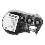 Afbeelding van Brady M4-82-499-YL-BK nylonweefsel labels zwart op geel | 9,53 mm x 9,53 mm (origineel) | BRAM4-82-499-YL-BK