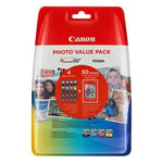 Afbeelding van Canon CLI-526 BK/C/M/Y serie incl. 50 vel fotopapier (origineel) | CANB-CLI526_papier