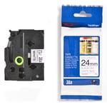 Afbeelding van Brother TZN251 tape zwart op wit 24mm x 8m (origineel) | BROTZN251