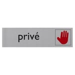 Afbeelding van Posta Rica bordje privé | zilver | kunststof | POS0039073