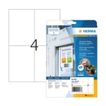 Afbeelding van Herma 4576 verwijderbare folie etiketten | weerbestendig | A4 | 105 x 148 mm | wit | 80 etiketten | HER4576