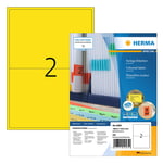 Afbeelding van Herma 4565 permanent hechtende etiketten | A4 | 199,6 x 143,5 mm | geel | 200 etiketten | HER4565