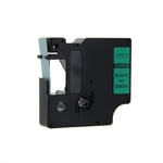 Afbeelding van DYMO S0720590 / 45019 tape zwart op groen 12mm (huismerk) | ST45019