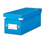 Afbeelding van Leitz 6041 WOW CD opberg box | PP gelamineerd hardboard | blauw metallic | LEI60410036