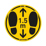 Afbeelding van Jalema vloersticker | houd 1,5m afstand | rond | ruwe vloer | 2 stuks | 7999806