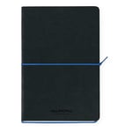 Afbeelding van Aurora 2396TESB Tesoro notitieboek | A5 | gelinieerd | 80 gr. | 96 vel | zwart/blauw | AUR2396TESB
