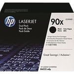 Afbeelding van HP 90X (CE390XD) toner cartridge zwart hoge capaciteit 2 stuks (origineel) | HPCE390XD