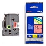Afbeelding van Brother TZe-451 tape zwart op rood 24mm x 8m (origineel) | BROTZE451